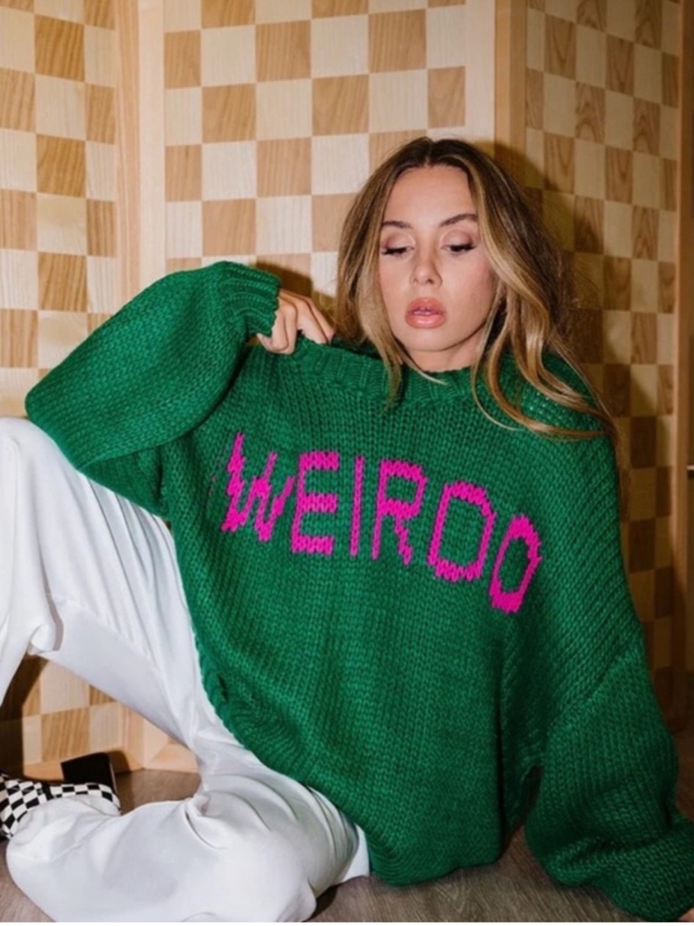 Dressed in LALA chunky WEIRDO sweater
